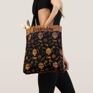 Bolsa Tote Balões de Rusty Super Coloridos Steampunk