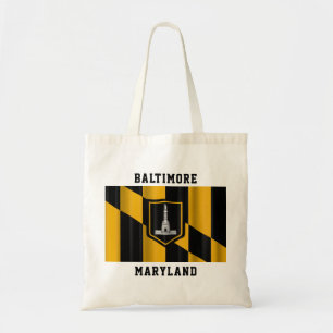 Bolsa Tote Baltimore, sacola oficial de bandeira de Maryland