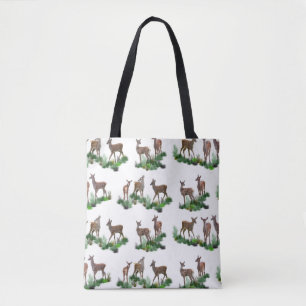 Bolsa Tote Bambi Meadow Por Toda A Impressão