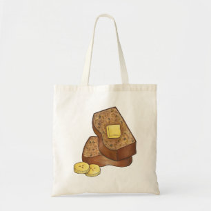 Bolsa Tote Banana Bread Loaf Manteiga Baker Comida