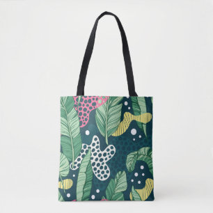 Bolsa Tote Banana deixa abstrato, cores da moda