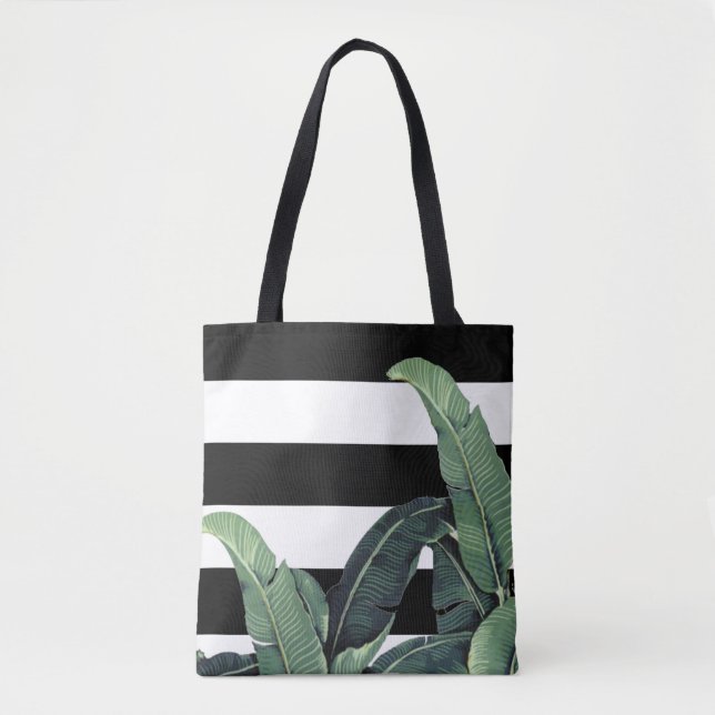 Bolsa Tote Banana Leaf Tropical Stripe Bag - Martinica Impres (Frente)