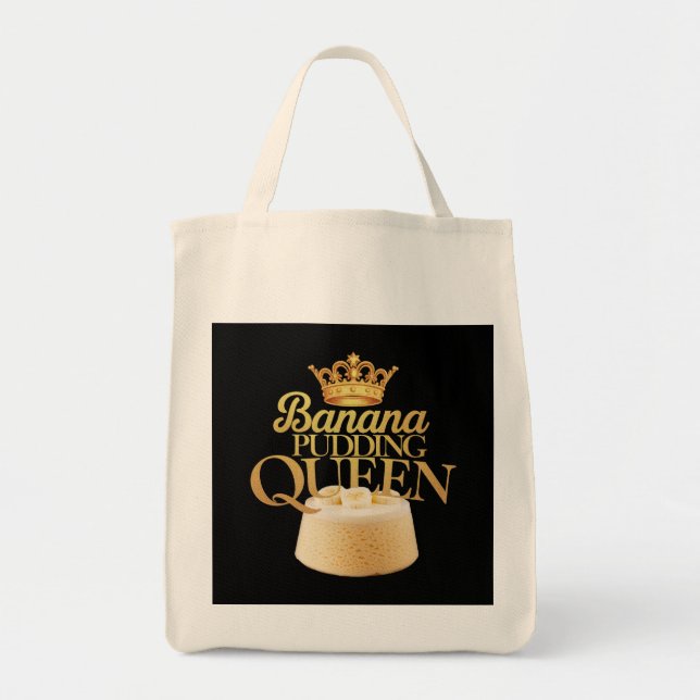 Bolsa Tote Banana Pudim Queen Ultimate design para Dessert (Frente)