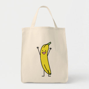 Bolsa Tote Banana que está feliz, comemoração e aplausos