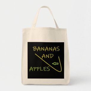 Bolsa Tote Bananas e maçãs compradas à moda