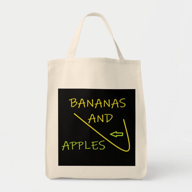 Bolsa Tote Bananas e maçãs compradas à moda (Frente)