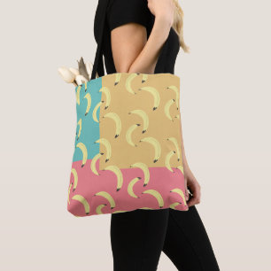 Bolsa Tote Bananas Retrô Formas Coloridas