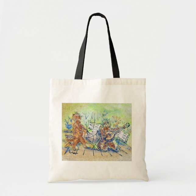 Bolsa Tote Banda de gatos, Louis Wain (Frente)