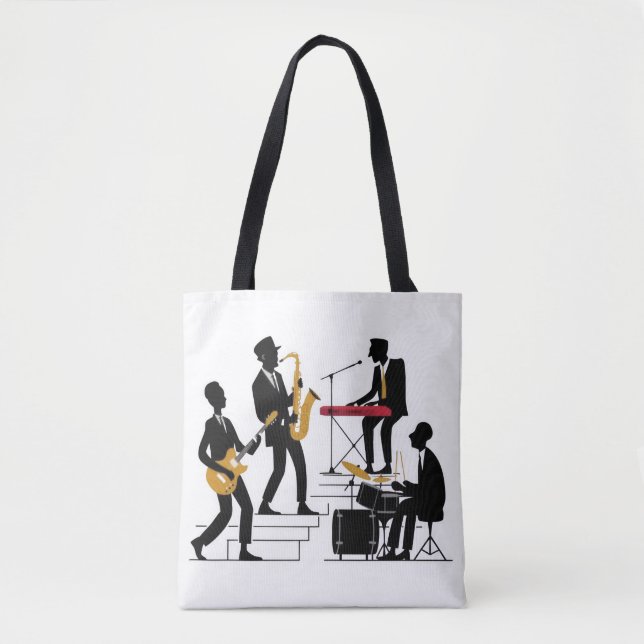 Bolsa Tote Banda de Música Silhouette (Frente)
