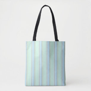 Bolsa Tote Bandas Abstrato azuis e verdes
