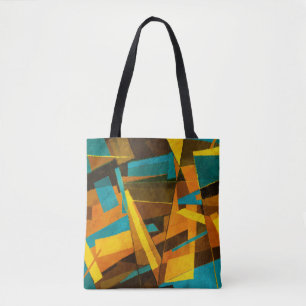 Bolsa Tote Bandas Abstrato coloridas: Textura de pintura