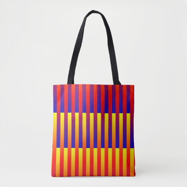 Bolsa Tote Bandas Amarelas Vermelhas Azuis (Frente)