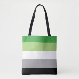 Bolsa Tote Bandas do Orgulho Aromântico