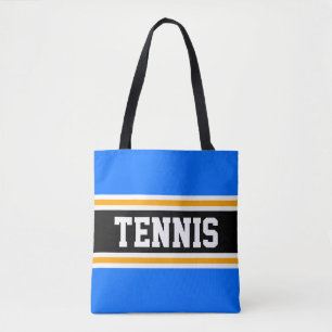 Bolsa Tote Bandas TÊNIS amarelas brancas brilhantes, atlética
