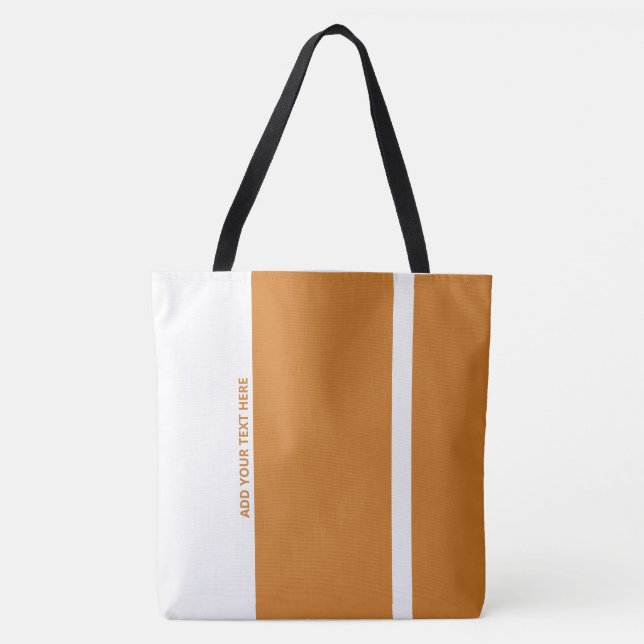 Bolsa Tote Bandas Verticais Modernas Laranja Polite (Frente)
