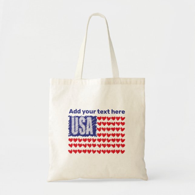 Bolsa Tote bandeira americana (Frente)