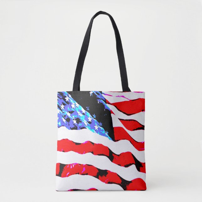 Bolsa Tote bandeira americana (Frente)