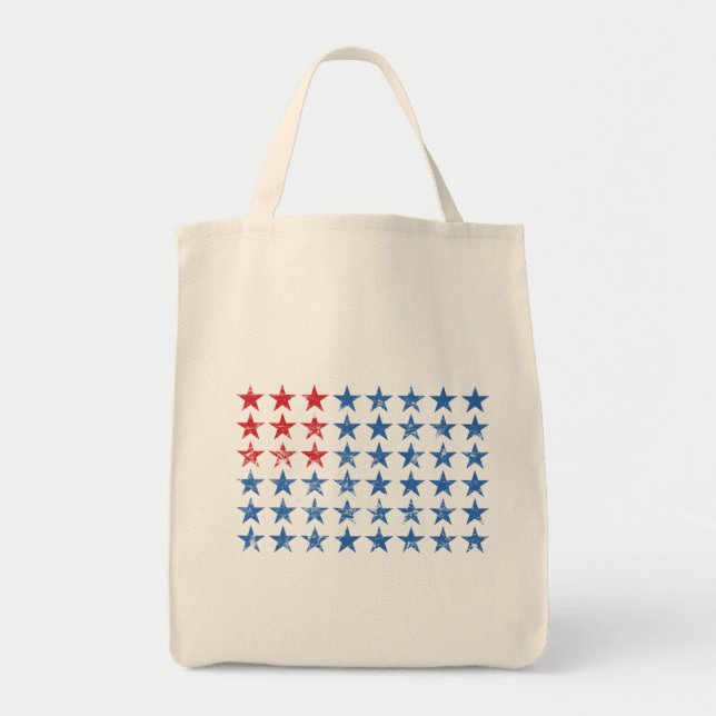 Bolsa Tote Bandeira americana afligida (Frente)