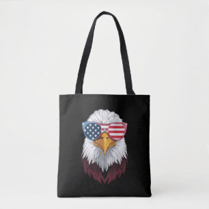 Bolsa Tote Bandeira Americana Águia Patriótica 4 De Julho