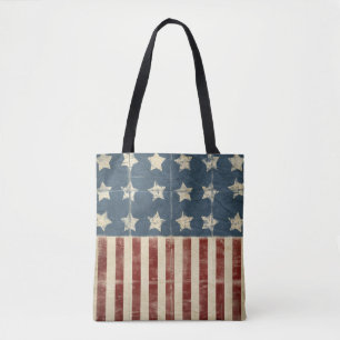 Bolsa Tote bandeira americana angustiada