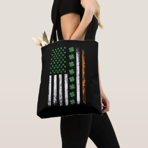 Bolsa Tote Bandeira Americana com Dia de São Patrício de Sham