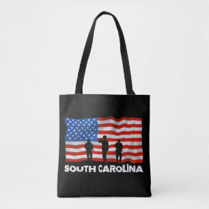 Bolsa Tote Bandeira Americana da Carolina do Sul
