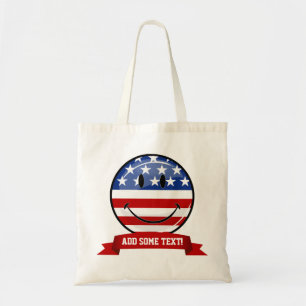 Bolsa Tote Bandeira americana de sorriso