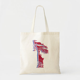 Bolsa Tote Bandeira Americana do Dia da Independência da Lib