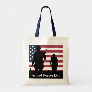 Bolsa Tote Bandeira Americana do Dia das Forças Armadas dos E