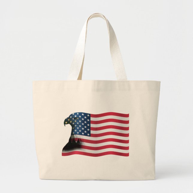 Bolsa Tote Bandeira Americana e Águia (Frente)