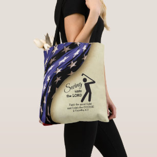 Bolsa Tote Bandeira americana elegante de golfe
