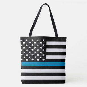 Bolsa Tote Bandeira americana fina de Blue Line