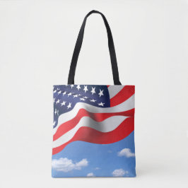 Bolsa Tote Bandeira Americana no Sky