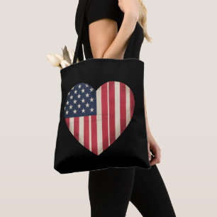 Bolsa Tote Bandeira Americana Patriótica de 4 de Julho USA Es