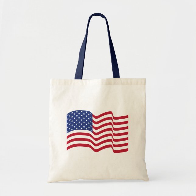 Bolsa Tote Bandeira Americana Patriótica Tote Bag (Frente)
