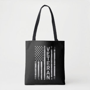 Bolsa Tote Bandeira Americana Patriótica Veterana do Exército