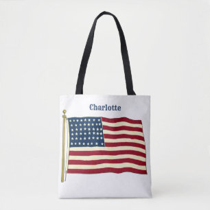 Bolsa Tote Bandeira Americana Patriótica Vintage, Quatro de J