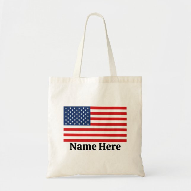 Bolsa Tote Bandeira Americana Personalizada (Frente)