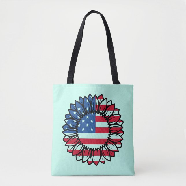 Bolsa Tote Bandeira Americana Sunflower-32222 (Frente)