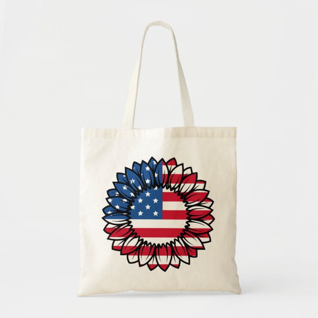 Bolsa Tote Bandeira Americana Sunflower-32222 (Frente)