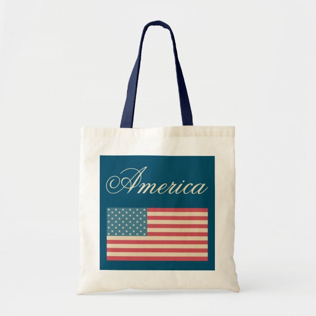 Bolsa Tote Bandeira Americana Tote Bag (Frente)