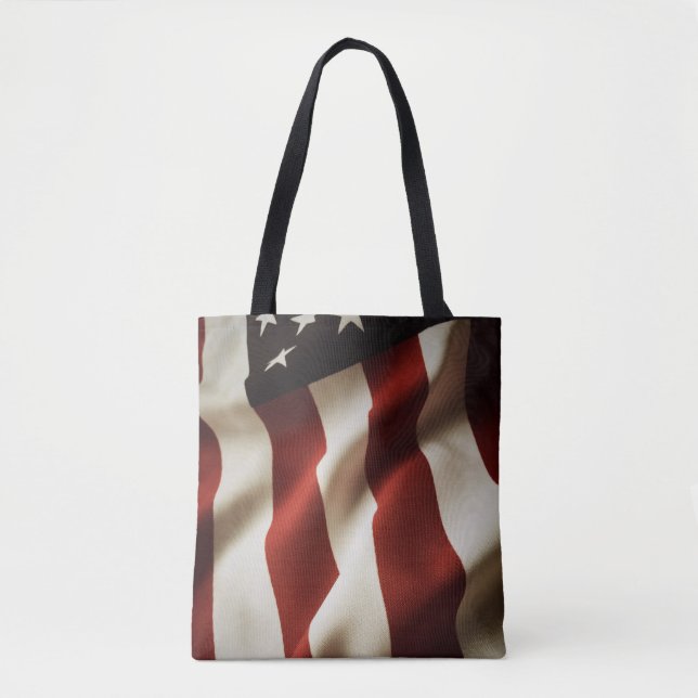 Bolsa Tote Bandeira americana vertical (Frente)