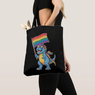 Bolsa Tote Bandeira Arco-íris Aliada ao Orgulho Gay LGBTQ T R