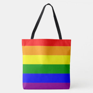 Bolsa Tote Bandeira Arco-íris Legal e Clássica
