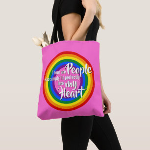 BOLSA TOTE BANDEIRA ARCO-ÍRIS - LISTRAS - LGBTQA+