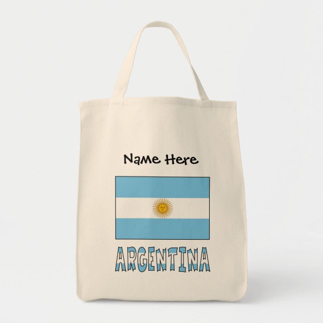 Bolsa Tote Bandeira argentina personalizada (Frente)