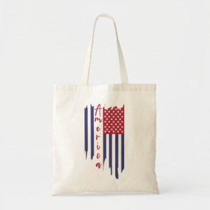 Bolsa Tote Bandeira Artística Vertical Americana 