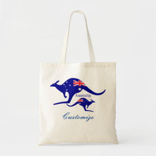 Bolsa Tote Bandeira Austrália Kangaroo Thunder_Cove