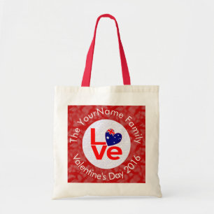Bolsa Tote Bandeira Australiana Vermelha Letras Bandeira Pers