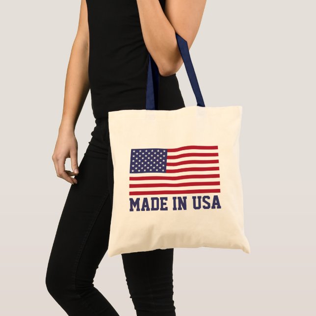 Bolsa Tote Bandeira Azul Vermelho Patriótico, Estrelas E Band (Frente (produto))